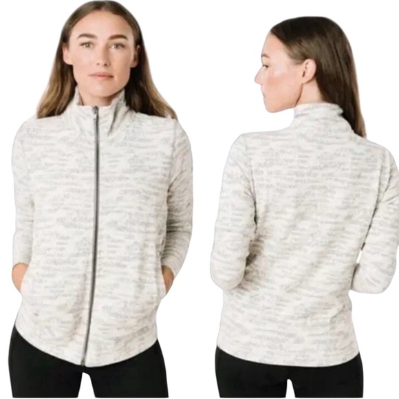 🌹ZYIA ACTIVE CREAM COMBO ZIPPER JACKET - Picture 1 of 5